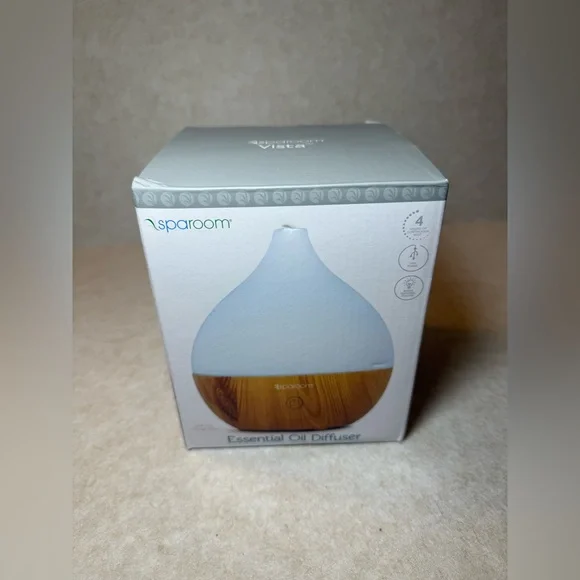 Sparoom Essential Oils Diffuser Faux Wood Design Medium Size Room NWT New Box - Picture 3 of 5